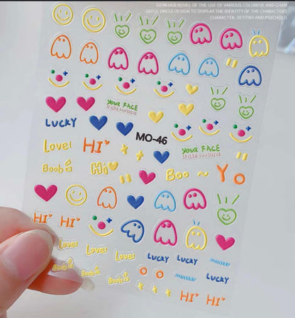 MOSR Nail Art Animal Print Sticker For Nails Mask Queen Nepal