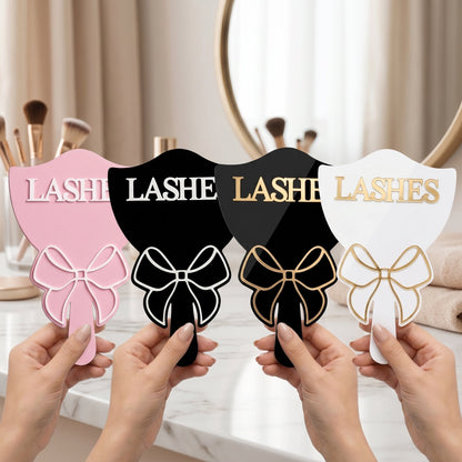 Eyelash Technician Photo Prop Acrylic Handheld Lash Mirror Mask Queen Nepal