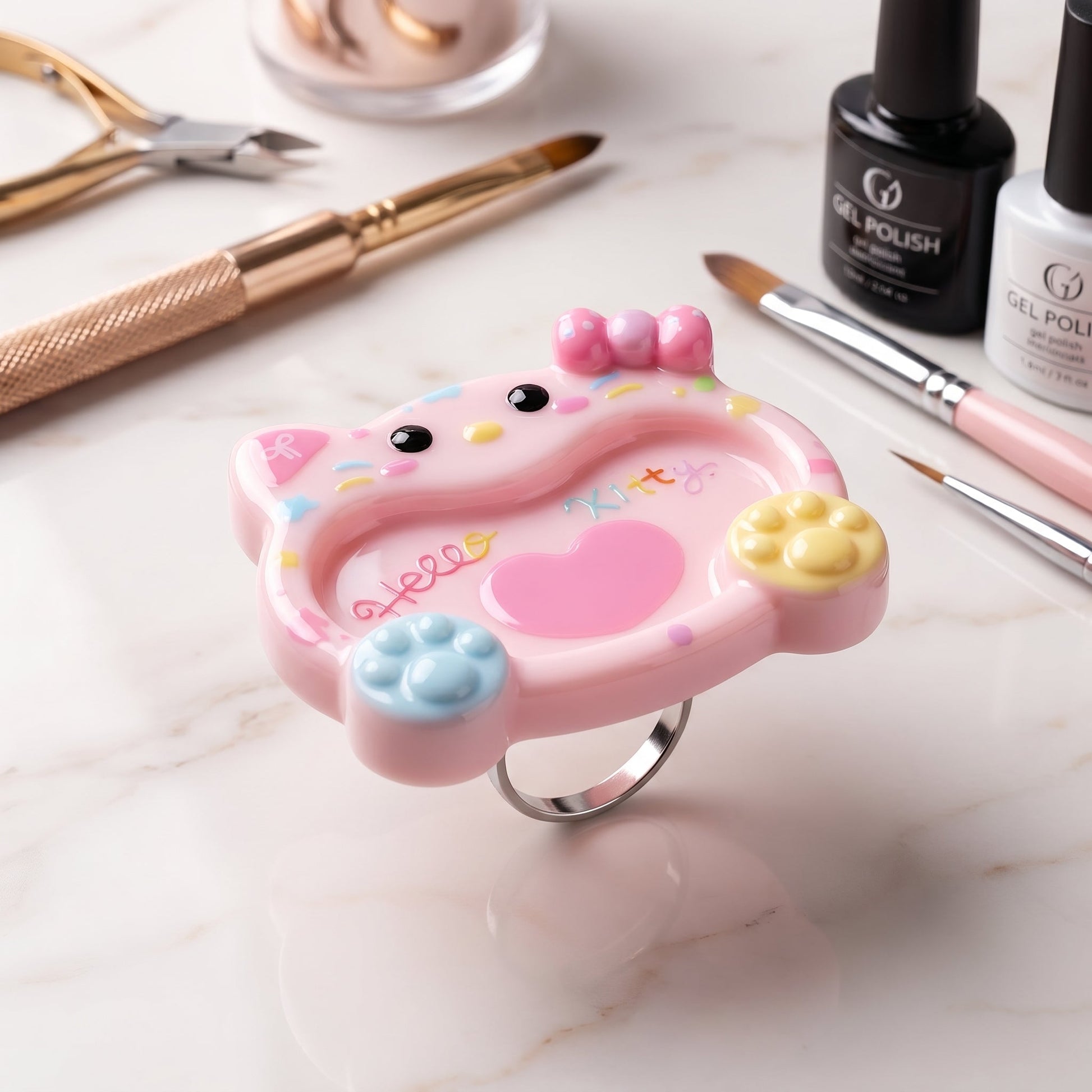 Cute Cartoon Nail Art Color Mixing Palette Mask Queen Nepal