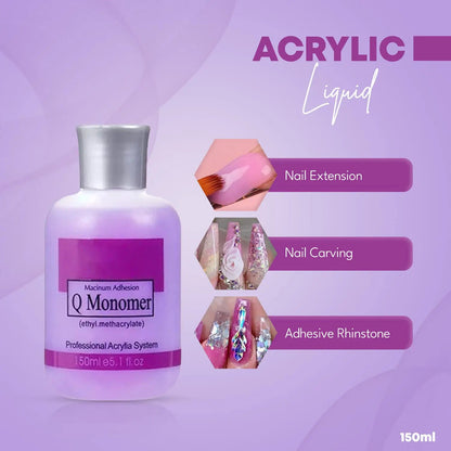 Q Monomer Liquid For Acrylic Nails 150ml Mask Queen Nepal