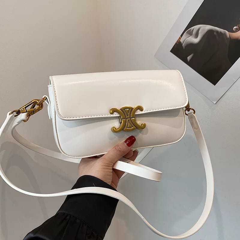 Celine Triomphe White Shoulder Bag Easy Beauty Nepal