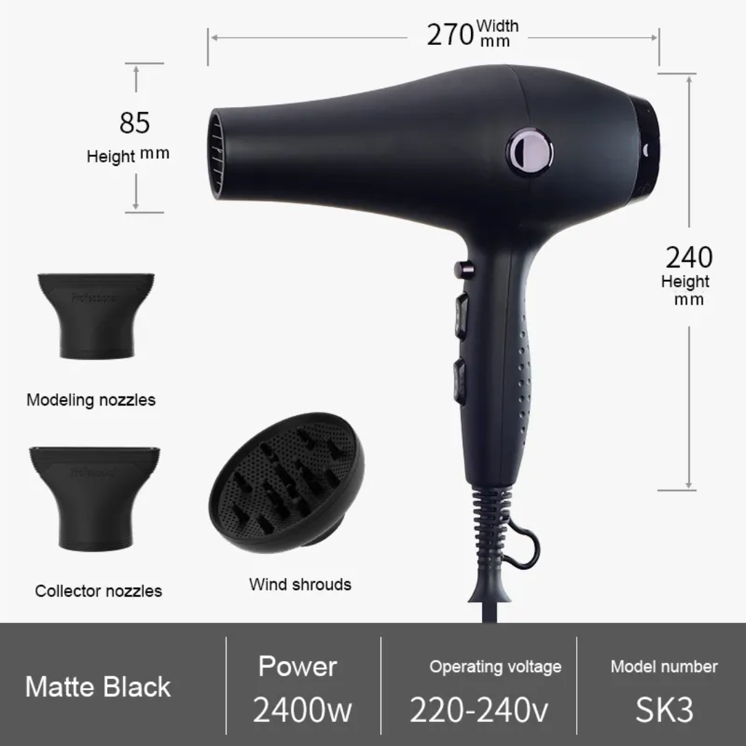 Professional Infraed Ionic DC Motor Hair Dryer SK3 2400W Mask Queen Nepal
