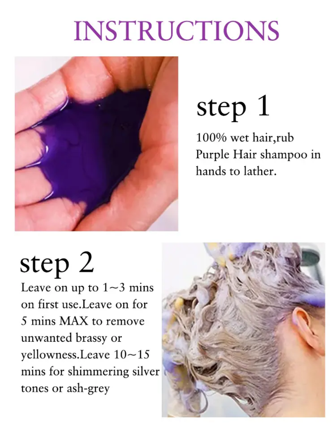 YOGI CARE Purple Shampoo & Conditioner 300ml Mask Queen Nepal
