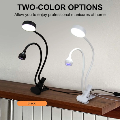 2-in-1 Clip-on LED Nail Lamp Desk Light — UV Nail Gel Dryer with Magnifying Style Lighting Mask Queen Nepal