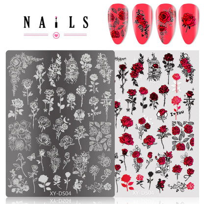 Nail Art Stamping Plate Mask Queen Nepal