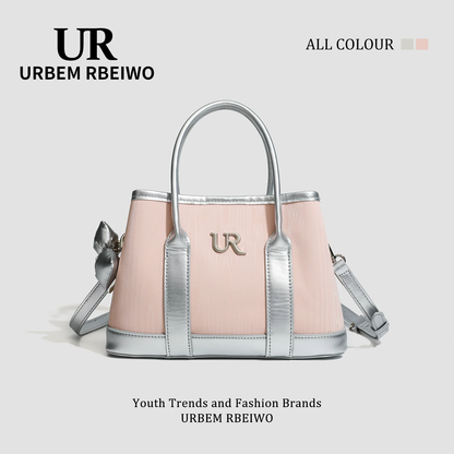 UR Pink Satchel Bow Charm Bag GAB-146 Mask Queen Nepal