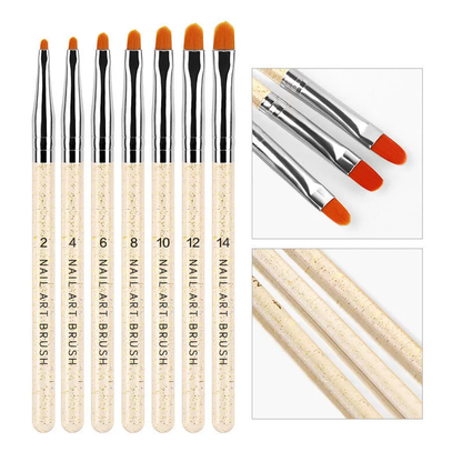 Nail Art Gel Brush Golden 7Pcs Set Mask Queen Nepal