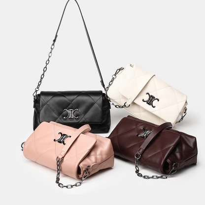 Pearl Lumina Quilted Shoulder White Bag GAB-140 Mask Queen Nepal