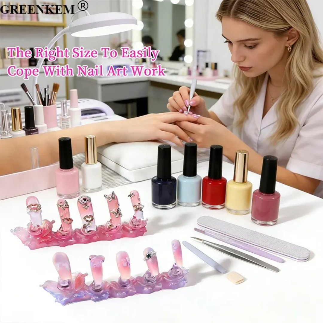 Nail Art Tips Stand Press On Stand Flower Mask Queen Nepal