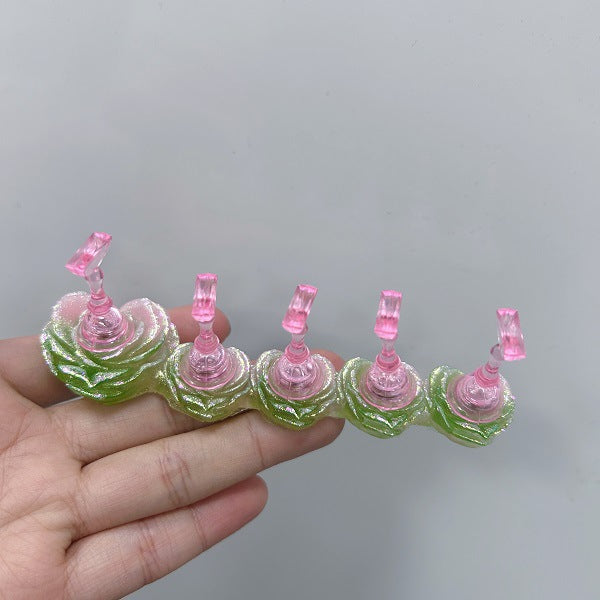 Nail Art Tips Stand Press On Stand Flower Mask Queen Nepal