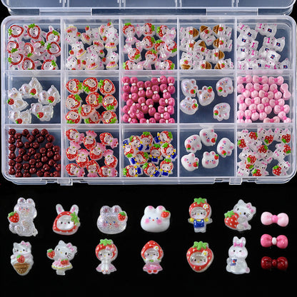 15 Grid Nail Stone Box Nail Art Rhinestone Mask Queen Nepal