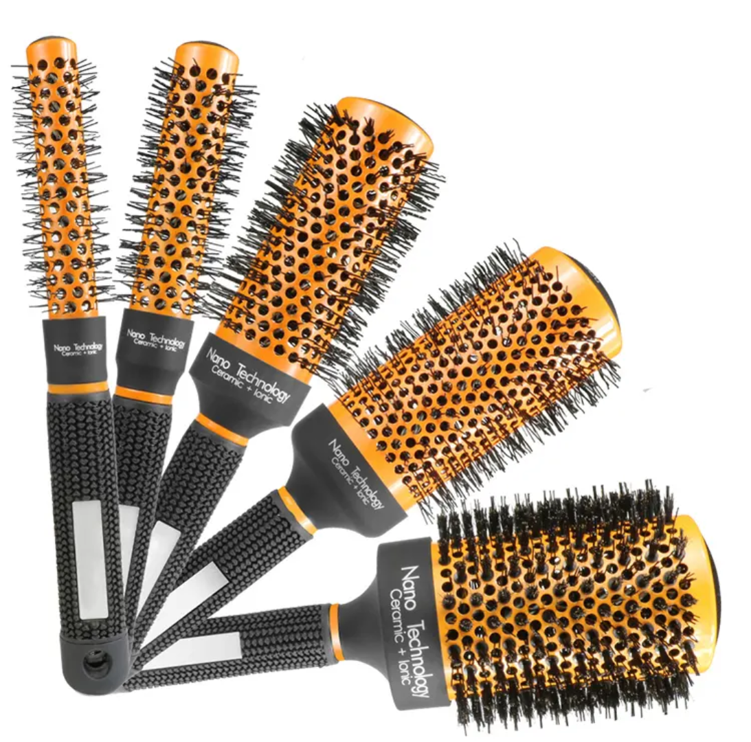Professional Thermal Ceramic Round Brush — Salon Blowout Styling Mask Queen Nepal