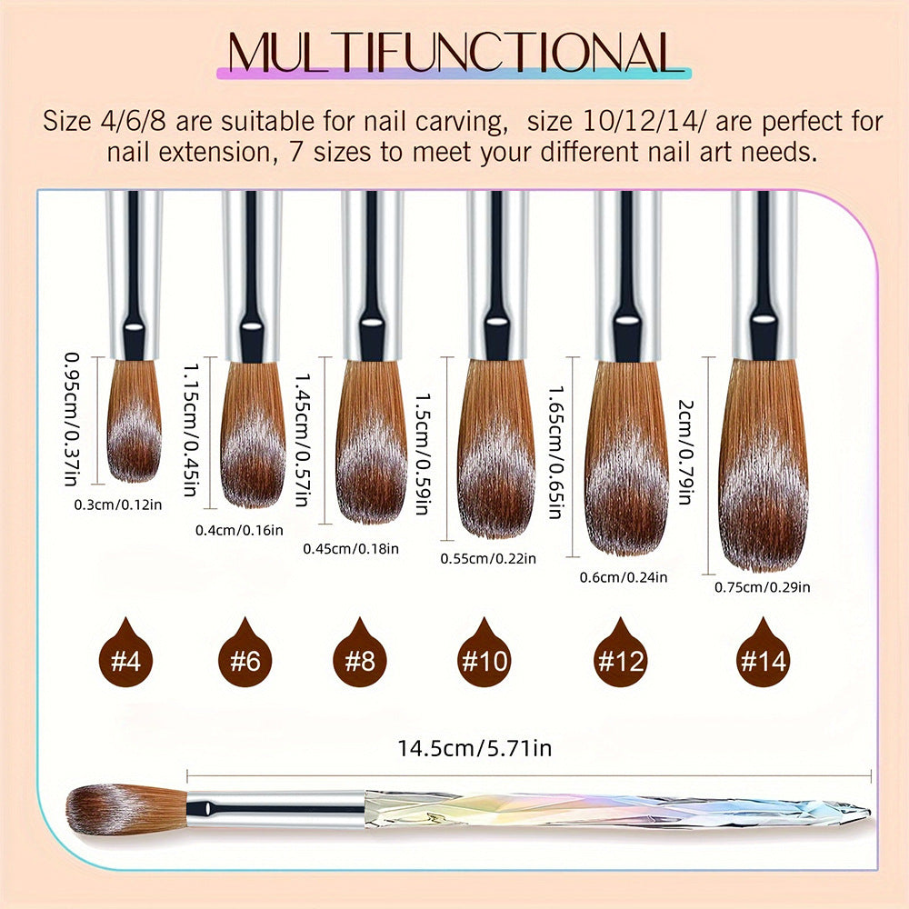 Acrylic Aurora Brush 6Pcs Set Mask Queen Nepal