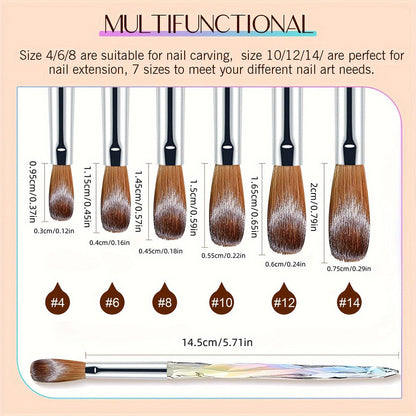 Acrylic Aurora Brush 6Pcs Set Mask Queen Nepal