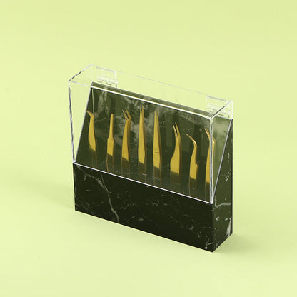 Acrylic Tweezers Storage Box with Dust Cover 8 Holes Mask Queen Nepal