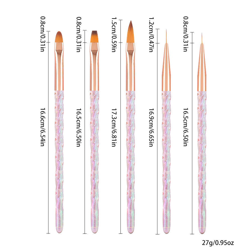 Nail Art Brush 5Pcs Set Mask Queen Nepal