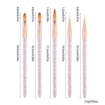 Nail Art Brush 5Pcs Set Mask Queen Nepal
