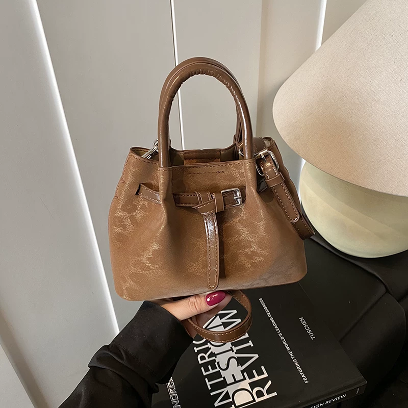 Swiss Polo White & Brown Faux Leather Bag GAB-138 Mask Queen Nepal