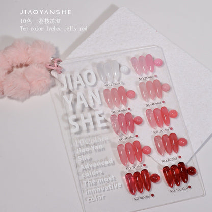 Gel Lab Jelly Red  10 Color Nail Gel Polish Set 15ml Mask Queen Nepal