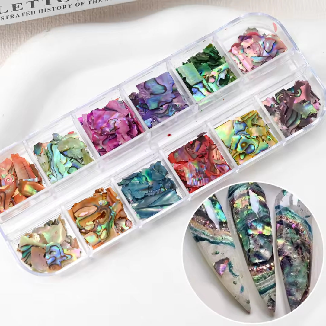 12 Grid Nail Stone Box Nail Art Rhinestone Mask Queen Nepal