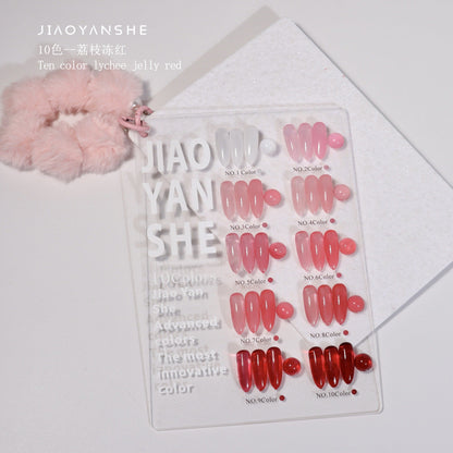 Gel Lab Jelly Red  10 Color Nail Gel Polish Set 15ml Mask Queen Nepal