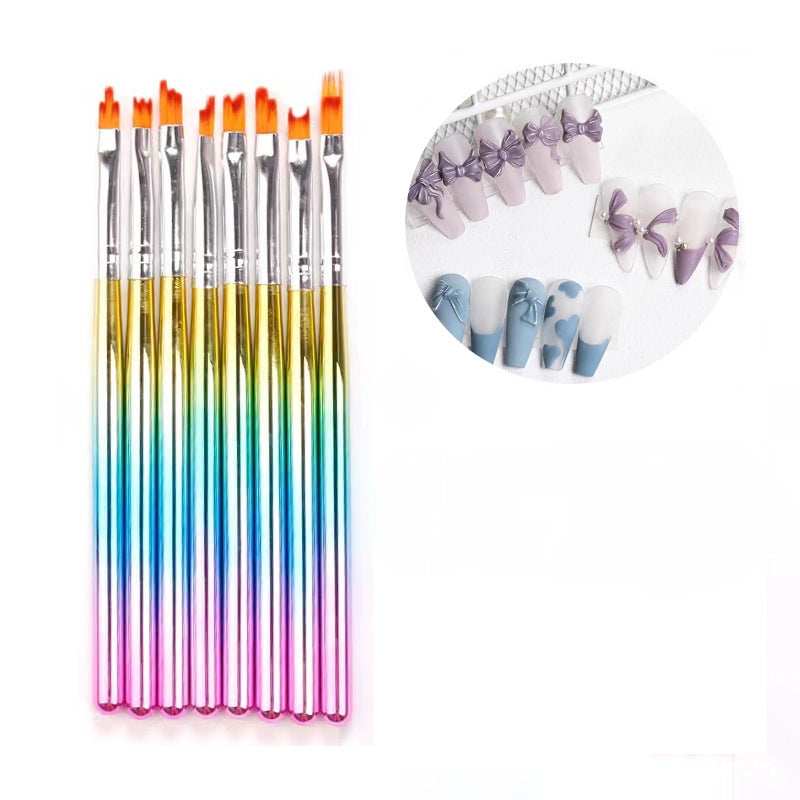 Nail Art Brush 8 Pieces Set Mask Queen Nepal