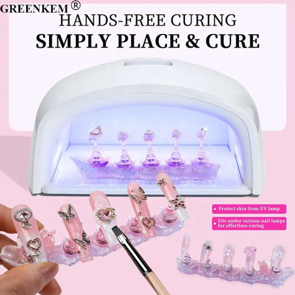 Nail Art Tips Stand Press On Stand Flower Mask Queen Nepal