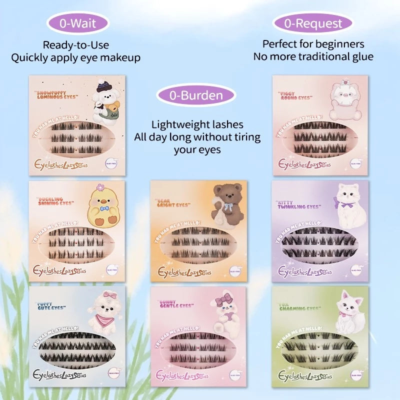 Pre Glued Lazy Series Individual Cluster Lash Mask Queen Nepal