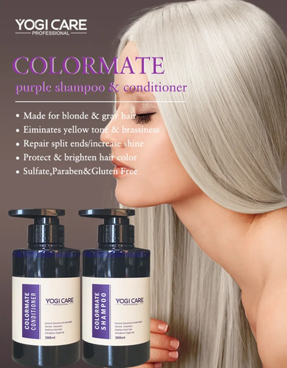 YOGI CARE Purple Shampoo & Conditioner 300ml Mask Queen Nepal