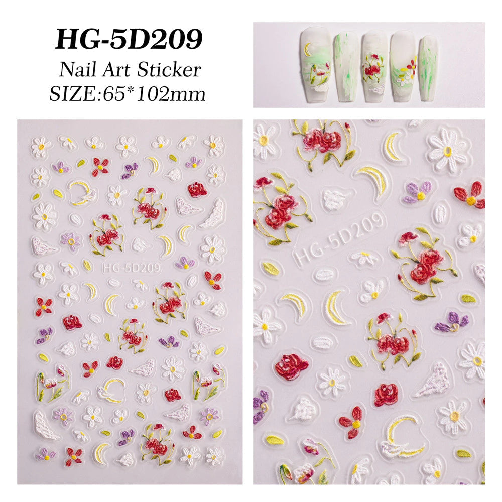 MOSR Nail Art Flower DIY Sticker For Nails Mask Queen Nepal