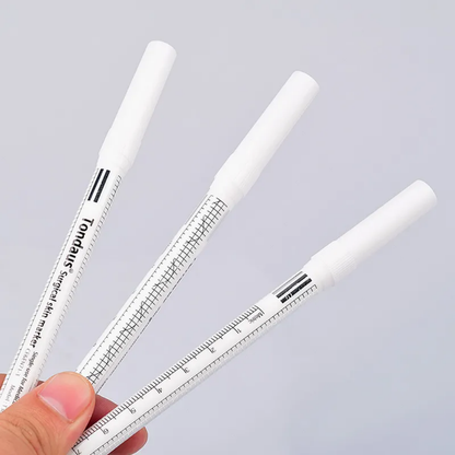 Microblading White Surgical Eyebrow Tattoo Skin Marker Pen With Measuring Ruler Mask Queen Nepal