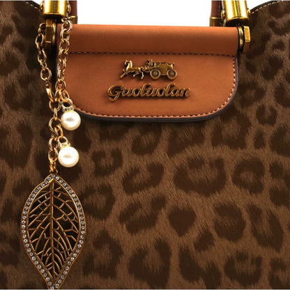Womens Vintage Leopard Print Handbag Easy Beauty Nepal