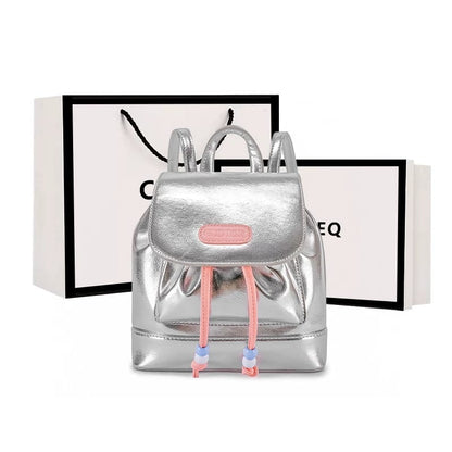 GUDIOR Silver Drawstring Backpack Shoulder Bag Easy Beauty Nepal