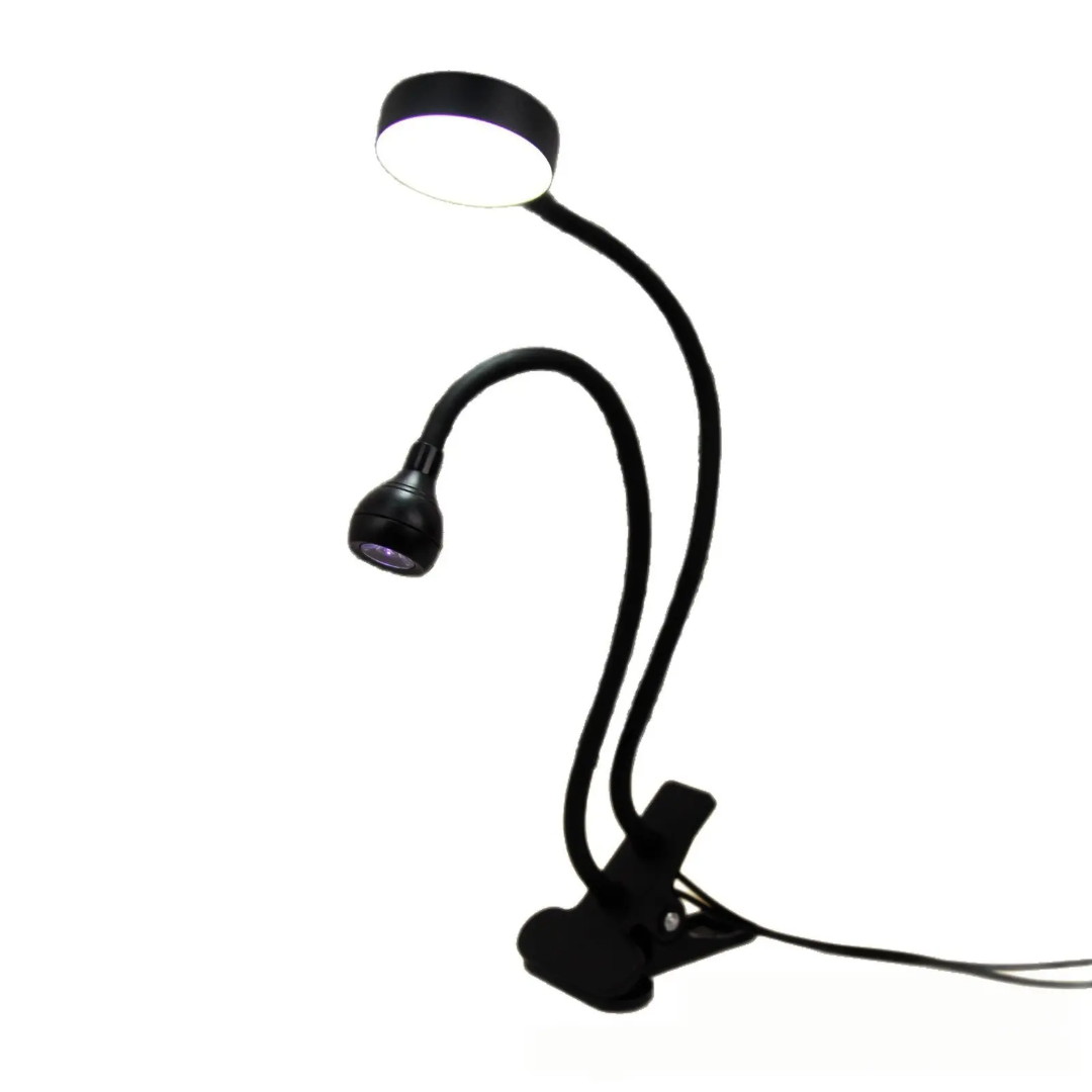 2-in-1 Clip-on LED Nail Lamp Desk Light — UV Nail Gel Dryer with Magnifying Style Lighting Mask Queen Nepal