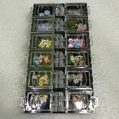 12 Grid Nail Art Stone Mask Queen Nepal