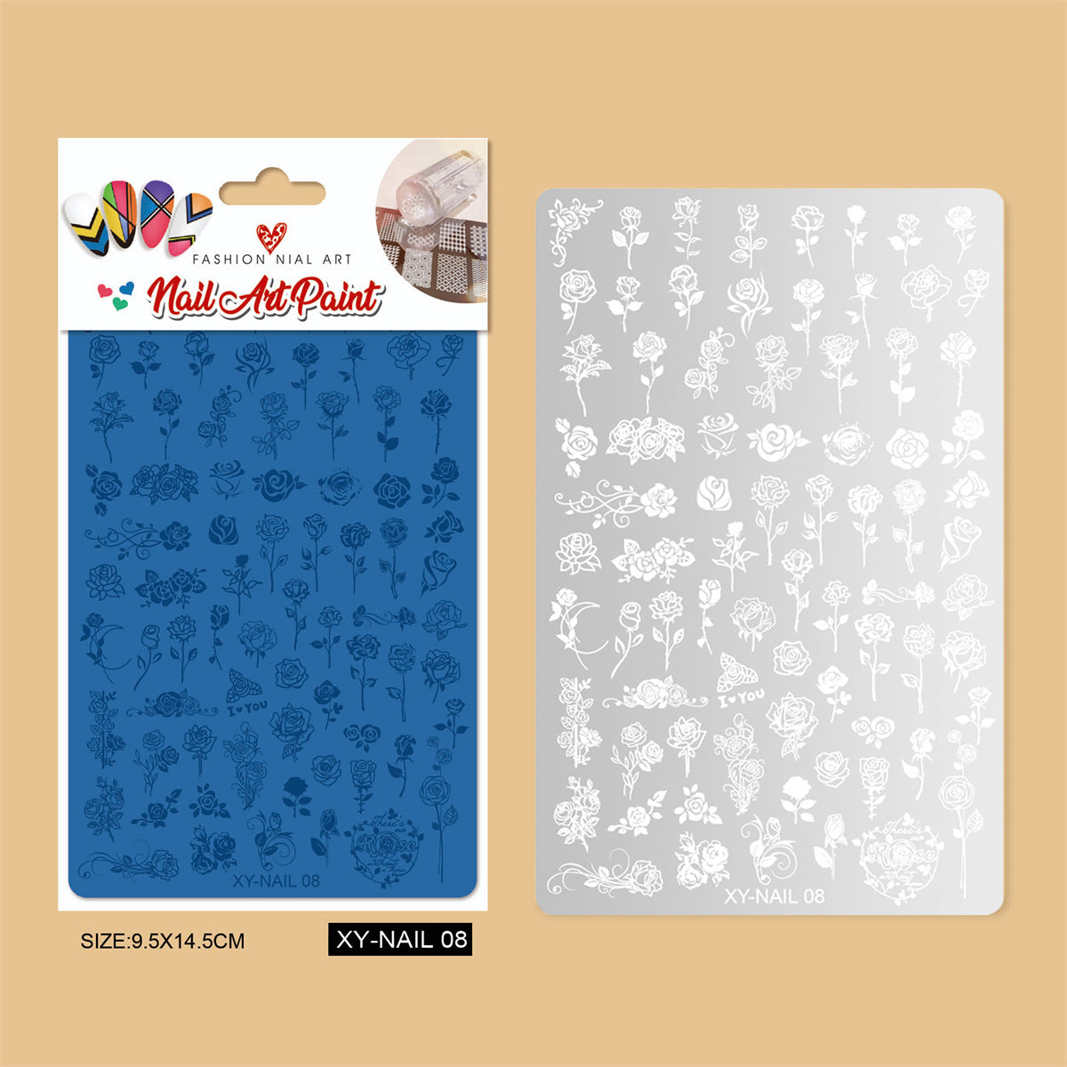 Nail Art Stamping Plate Mask Queen Nepal