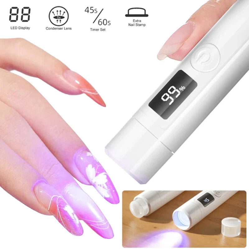 Extendable Straight Nail Handheld Lamp Mask Queen Nepal