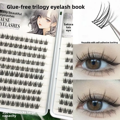 Pre Glued Mix Cluster Lash Book MJ-04 Mask Queen Nepal