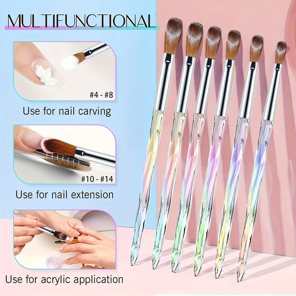 Acrylic Aurora Brush 6Pcs Set Mask Queen Nepal