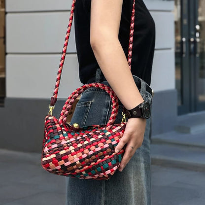 Handmade Colorful Splicing Weave Ladies Bag Easy Beauty Nepal