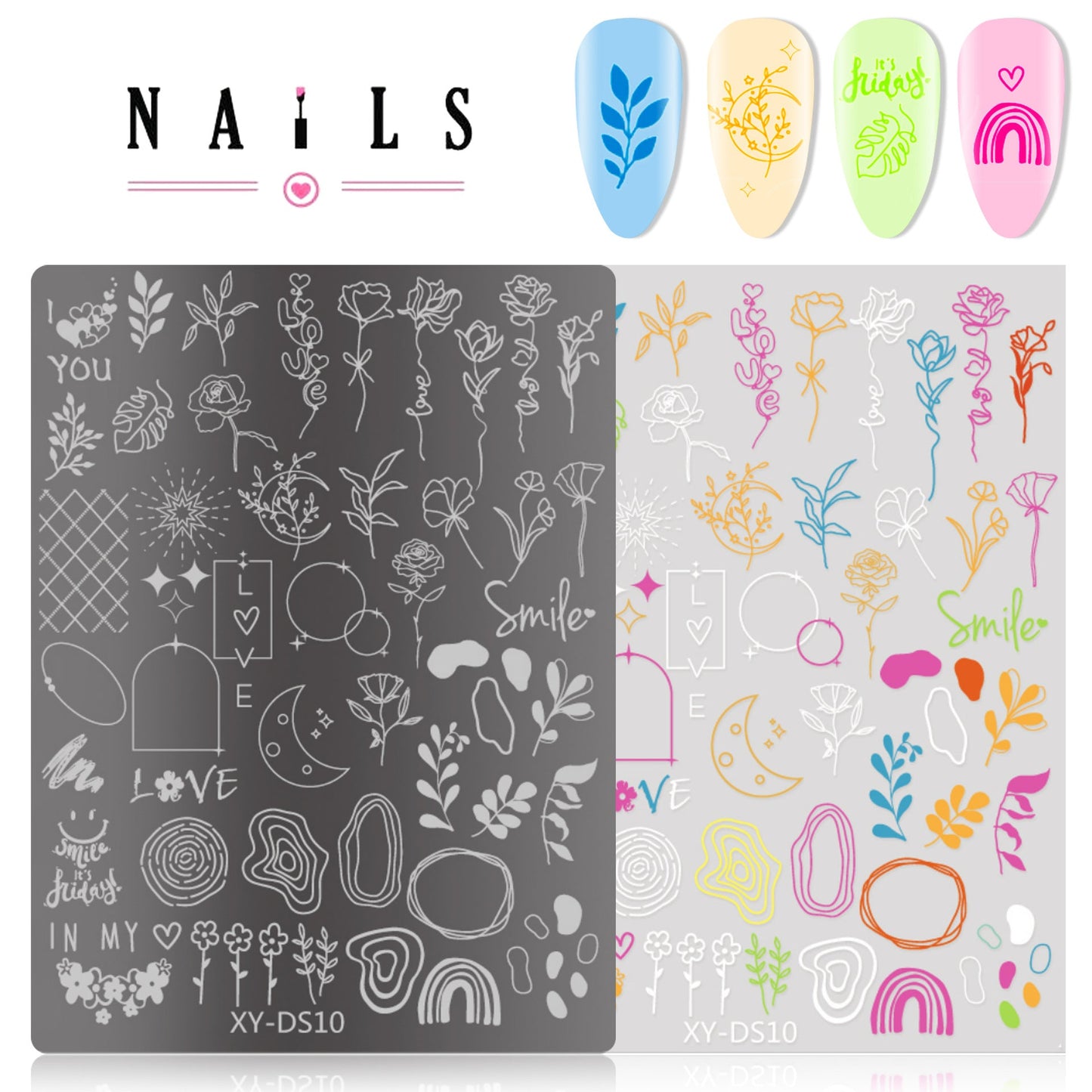 Nail Art Stamping Plate Mask Queen Nepal