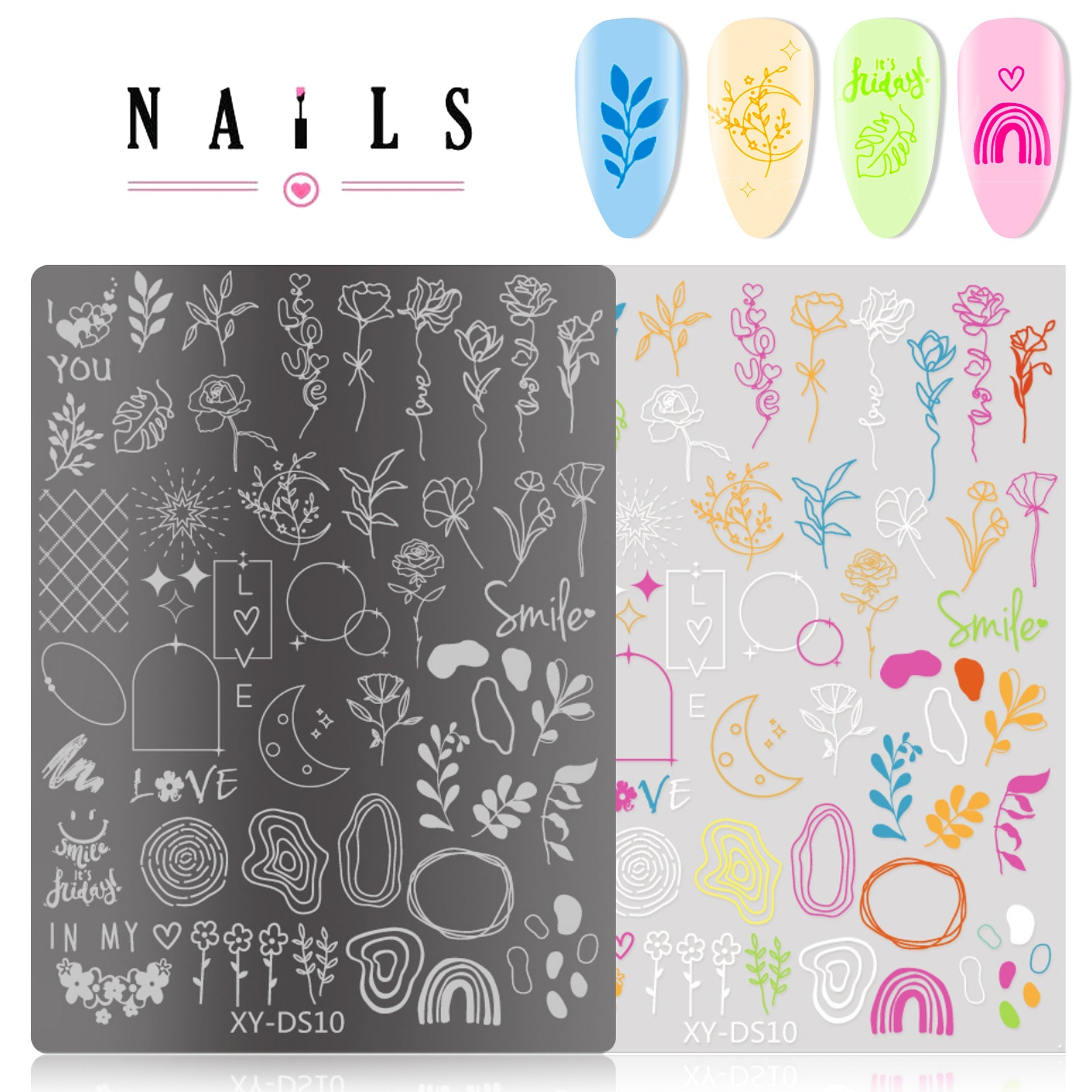 Nail Art Stamping Plate Mask Queen Nepal