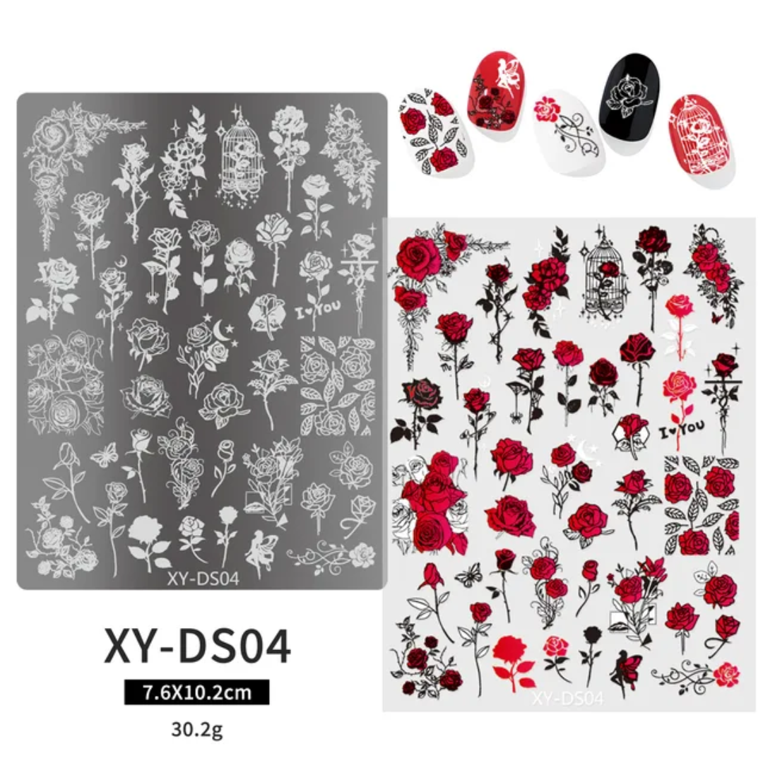 Nail Art Stamping Plate Mask Queen Nepal