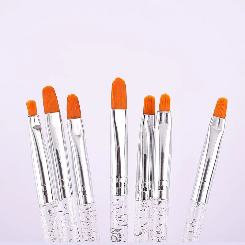 Nail Art Gel Brush Golden 7Pcs Set Mask Queen Nepal
