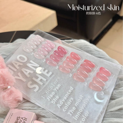 Gel Lab Milky Skin Tone 6 Color Nail Gel Polish Set 15ml Mask Queen Nepal