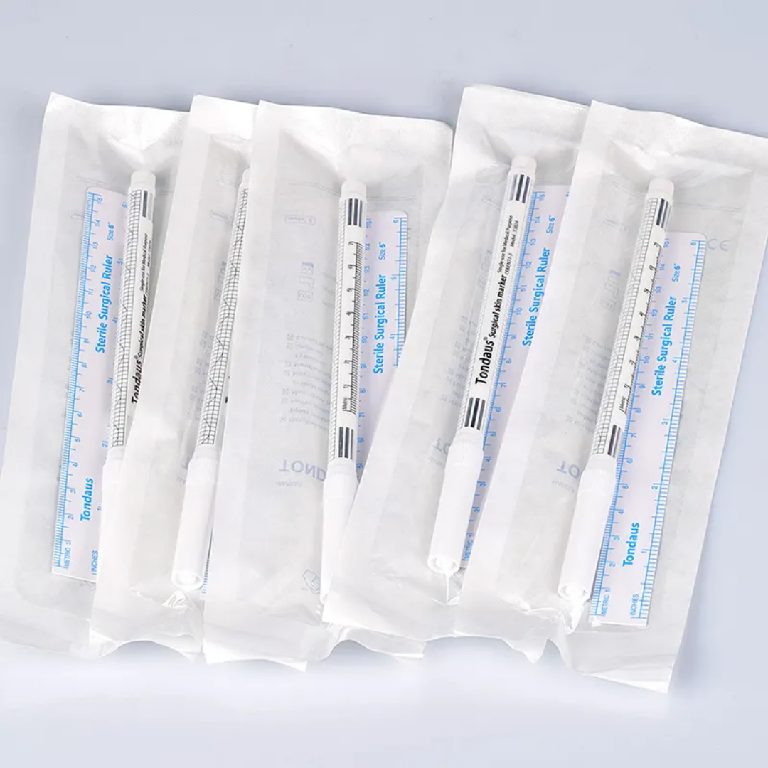 Microblading White Surgical Eyebrow Tattoo Skin Marker Pen With Measuring Ruler Mask Queen Nepal