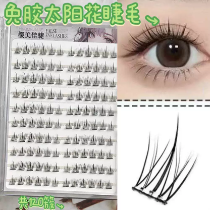 Pre Glued Row Of Sunflower Cluster Lash (ROS) Mask Queen Nepal