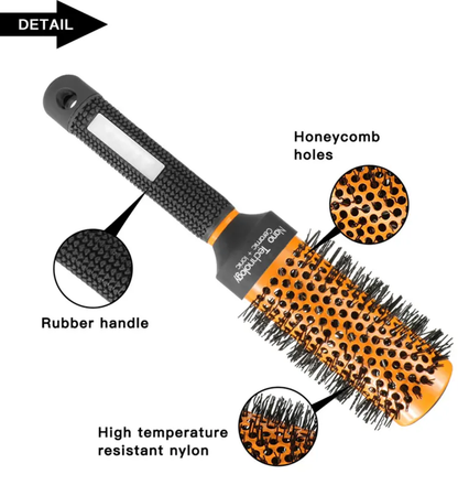 Professional Thermal Ceramic Round Brush — Salon Blowout Styling Mask Queen Nepal