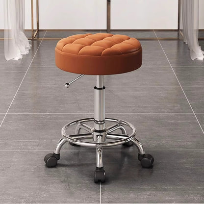 Adjustable Swivel Salon Stool With Silent Wheels Mask Queen Nepal