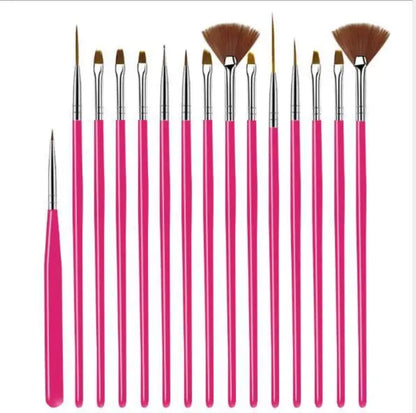 15 Piece Nail Art Brush Set. Mask Queen Nepal